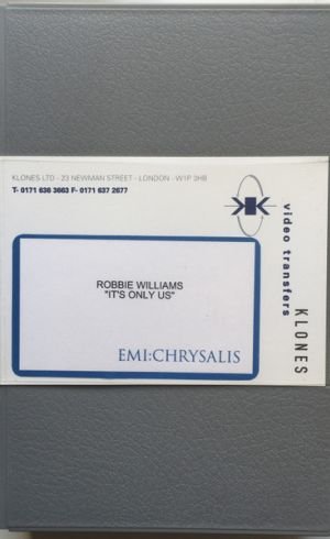 It's Only Us [UK] [Promo] [Betacam SP]