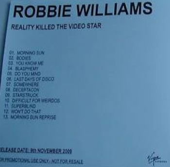 Reality Killed The Video Star [Europe] [Promo] [CD]