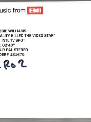 Reality Killed The Video Star [UK] [Promo] [DVD] [ORDER 131675]