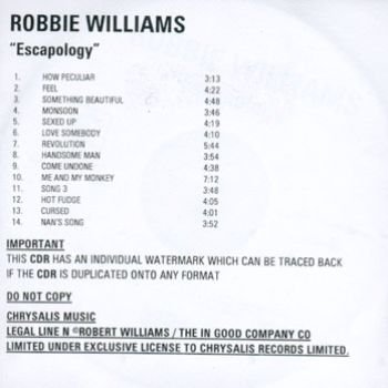 Escapology [Europe] [Promo] [CD]